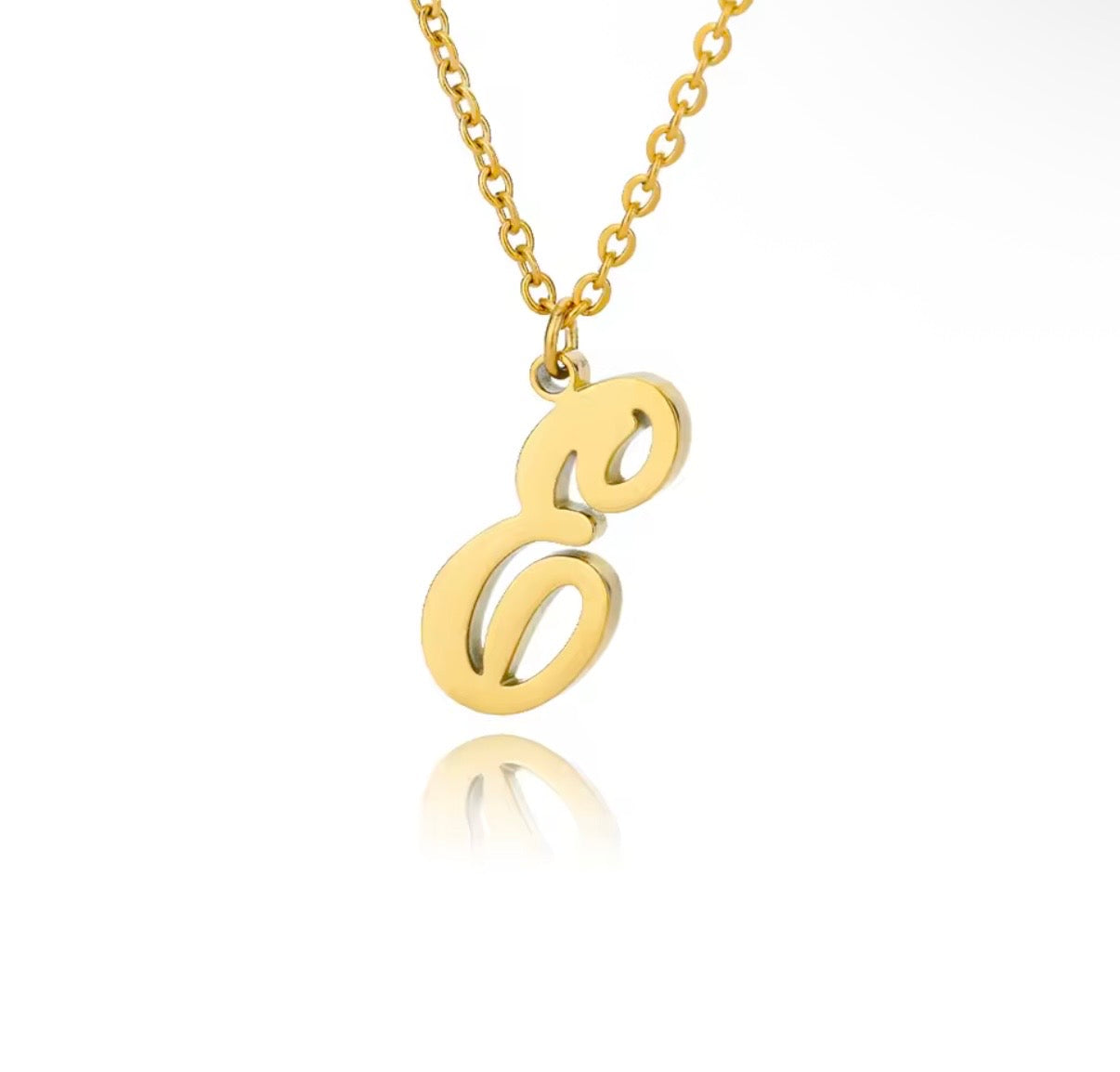 Script Initial Necklace