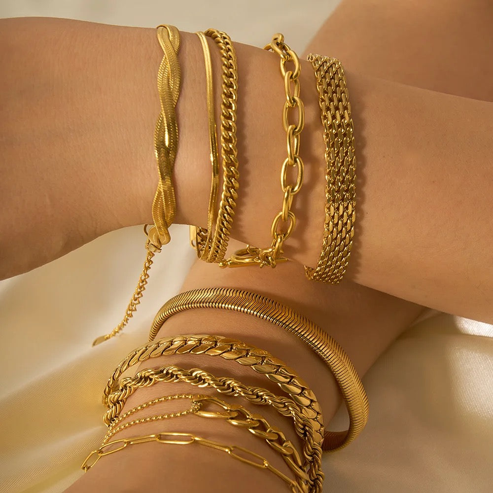 18K Gold Plated Bracelets