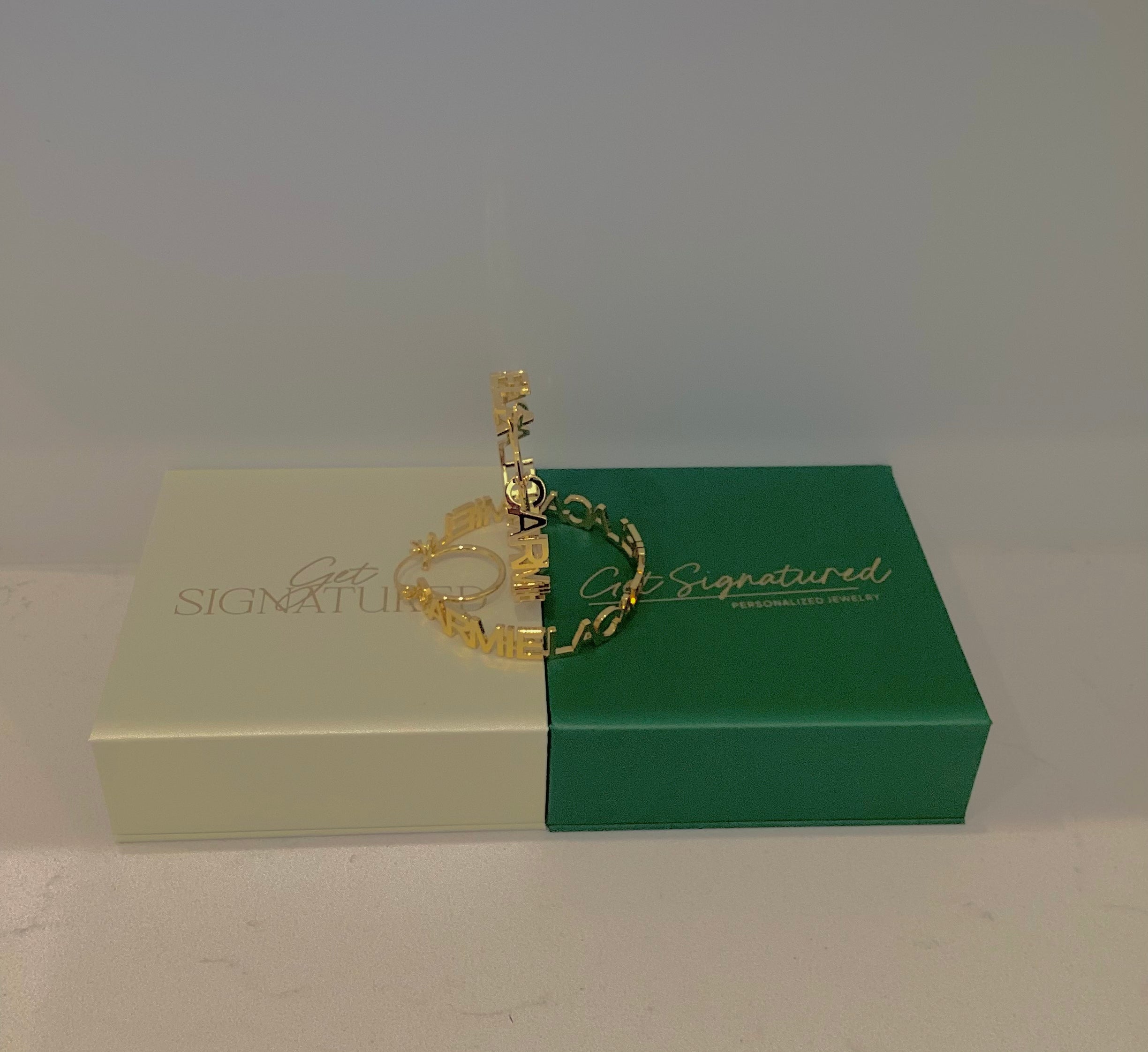 Ready-To-Ship Hoop Name Earrings