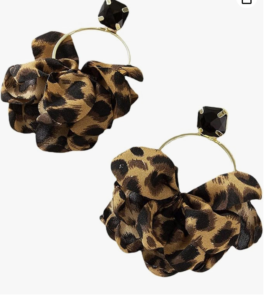 Leopard Hoop Earrings