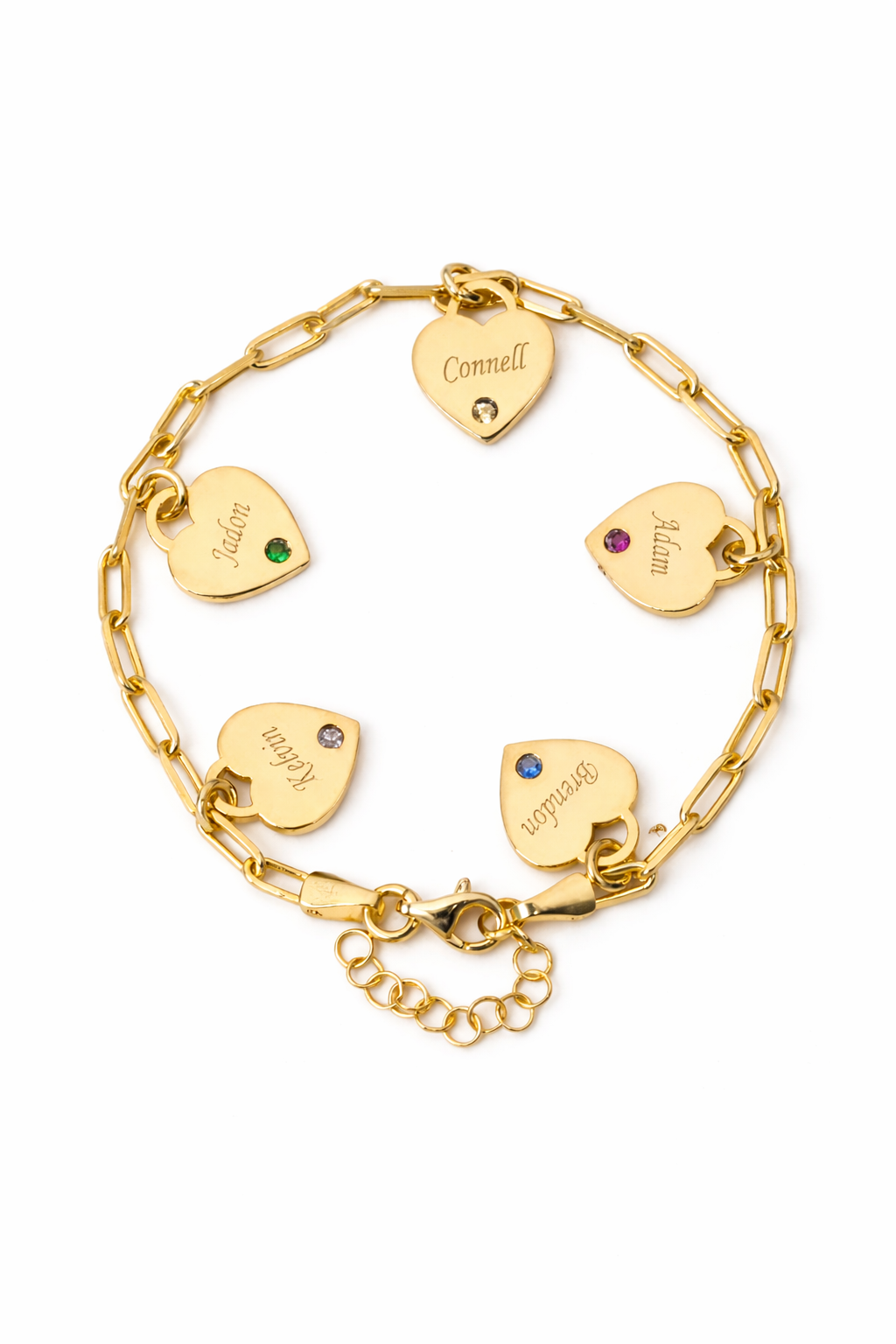 Custom Heart Charm Bracelet