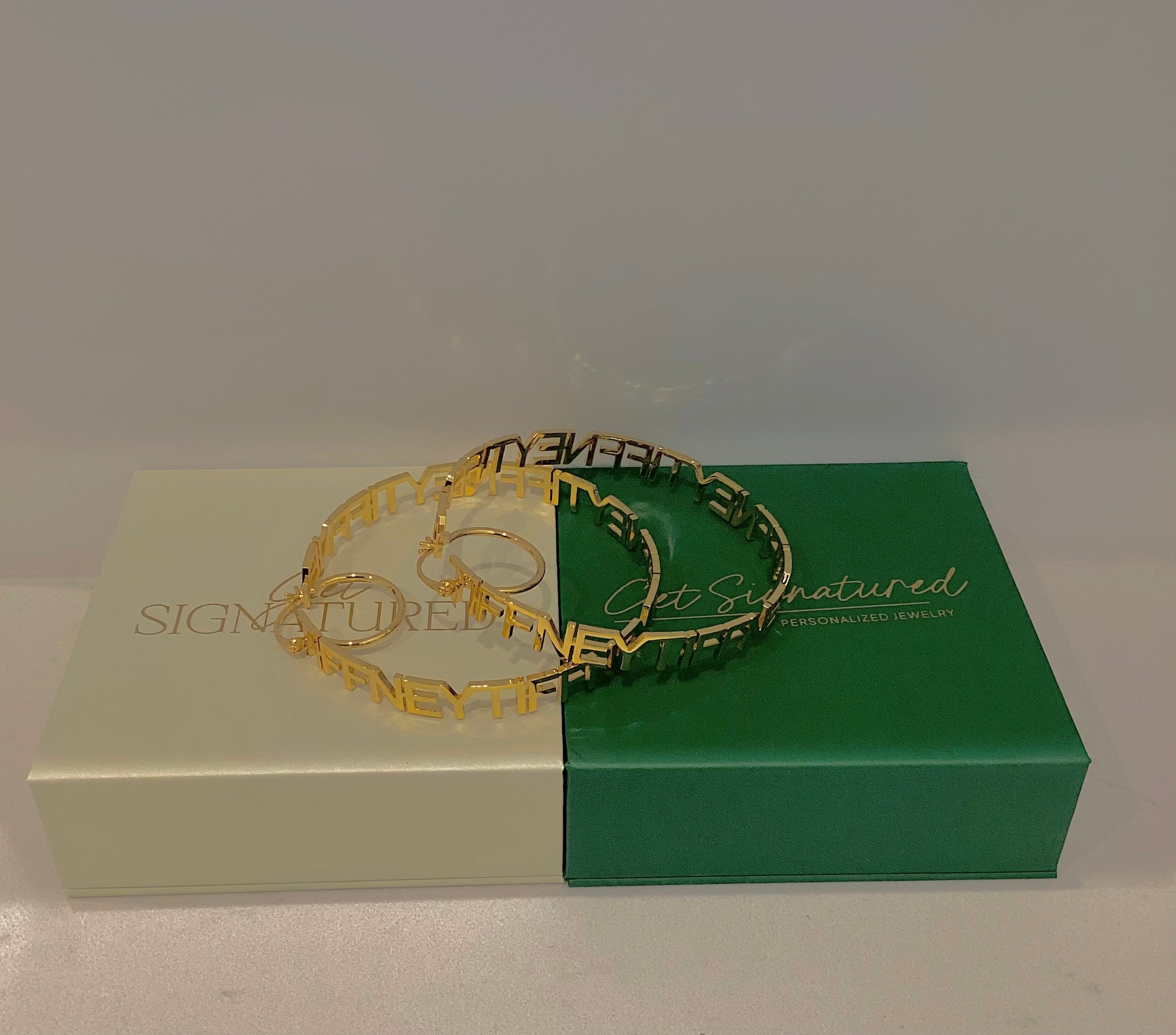 Ready-To-Ship Hoop Name Earrings