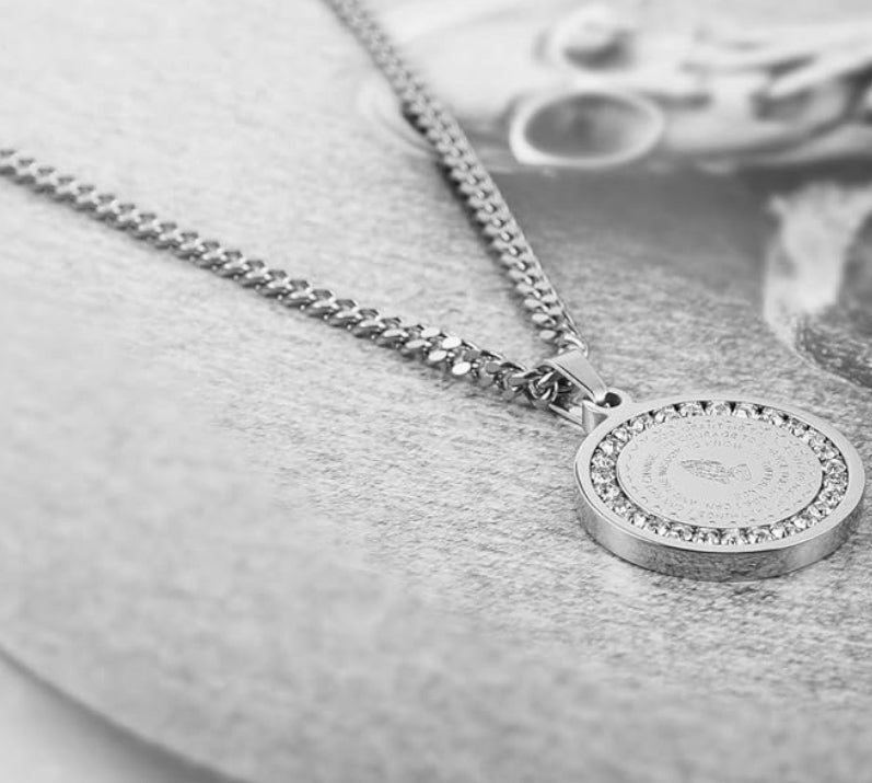 Diamond Prayer Necklace