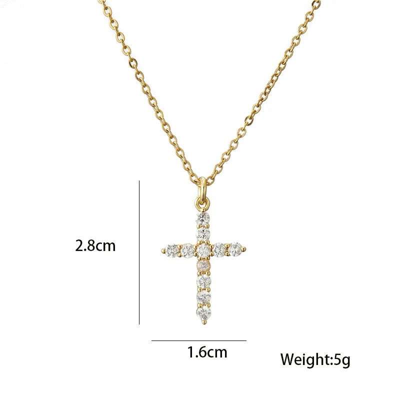 Diamond Cross Pendant Necklace