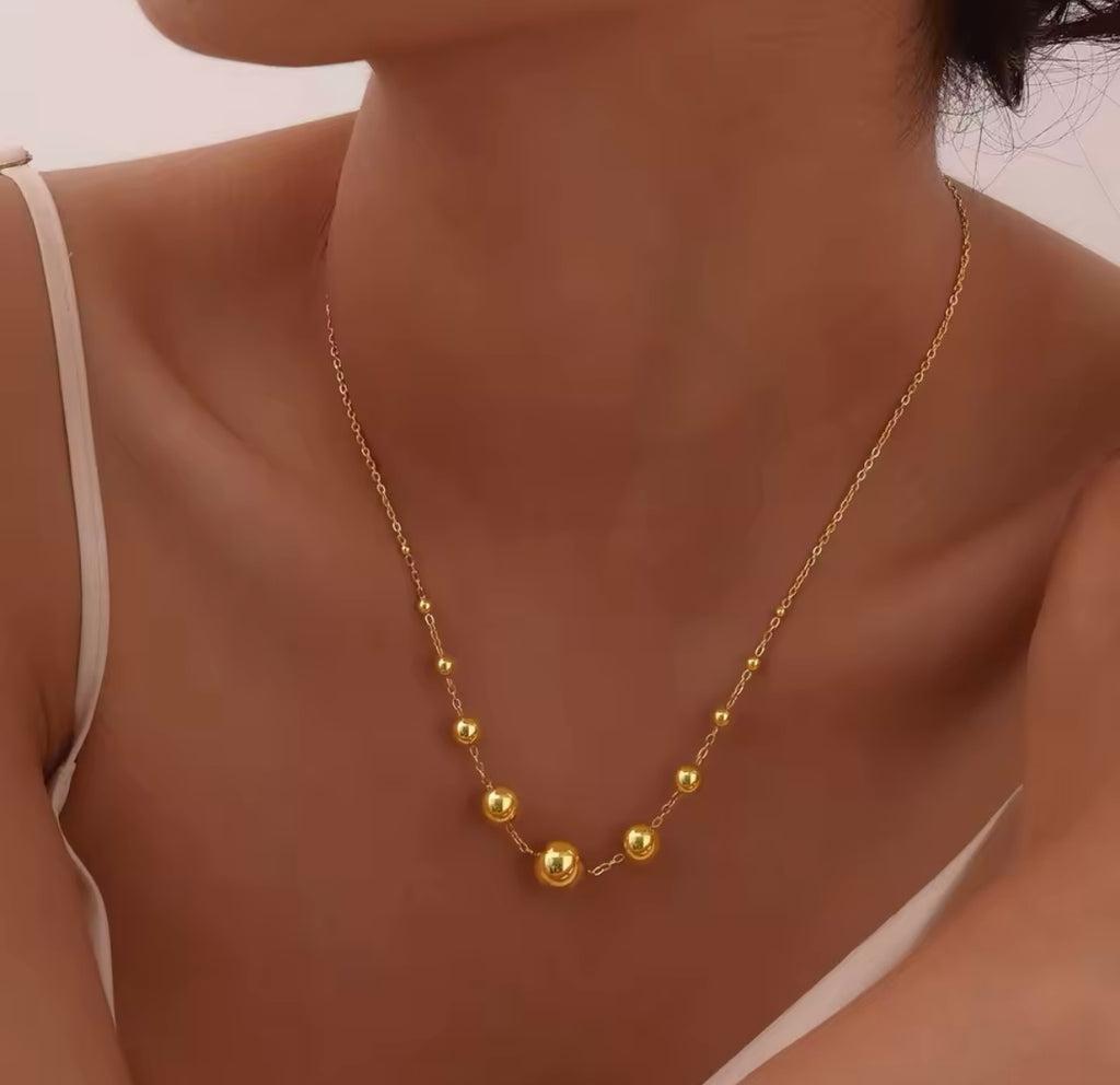 Gold Bead Necklace