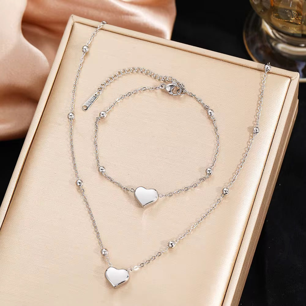 Classic Heart Necklace Set