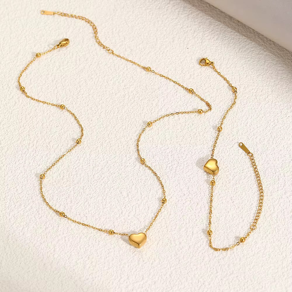 Classic Heart Necklace Set