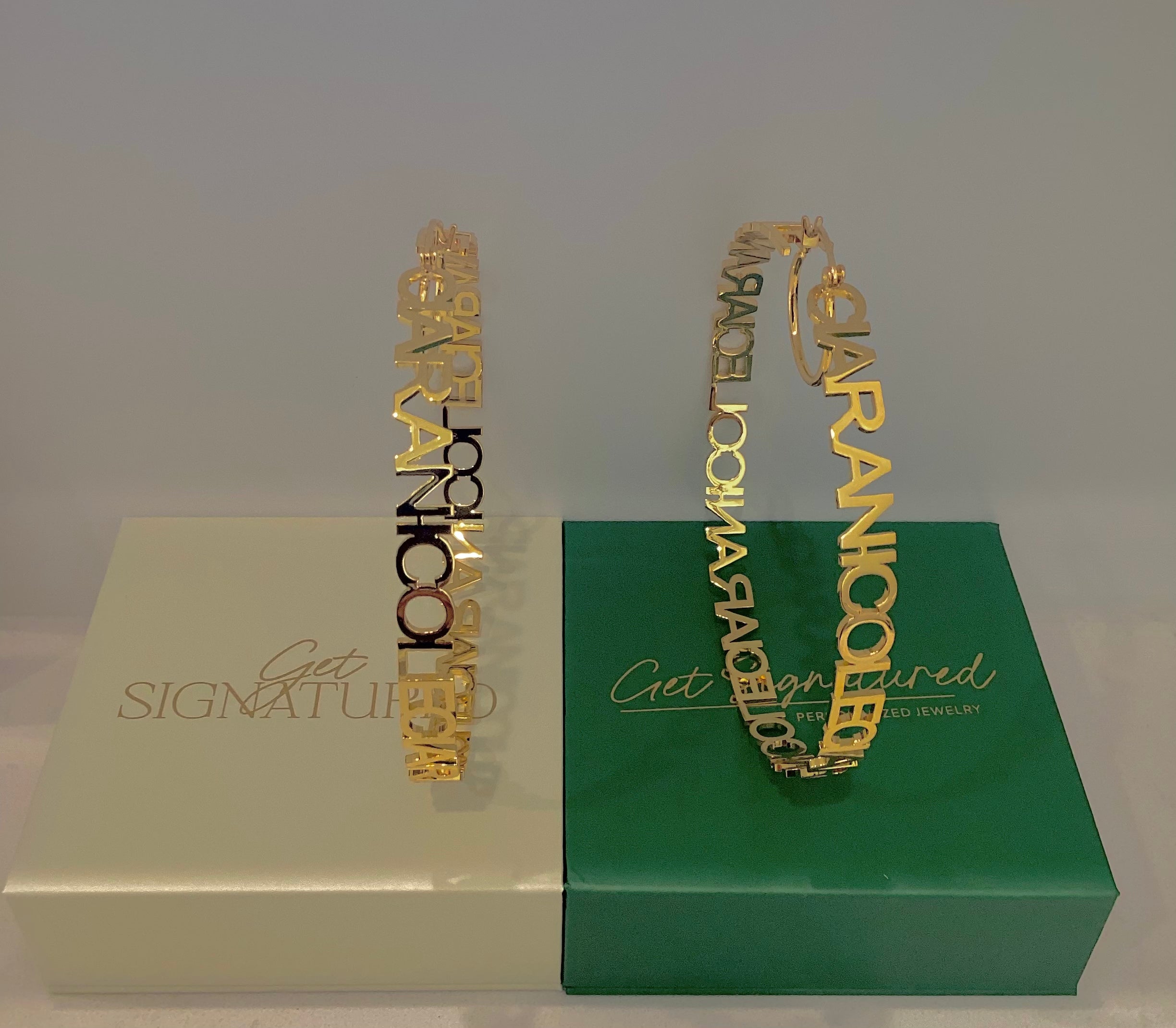 Ready-To-Ship Hoop Name Earrings