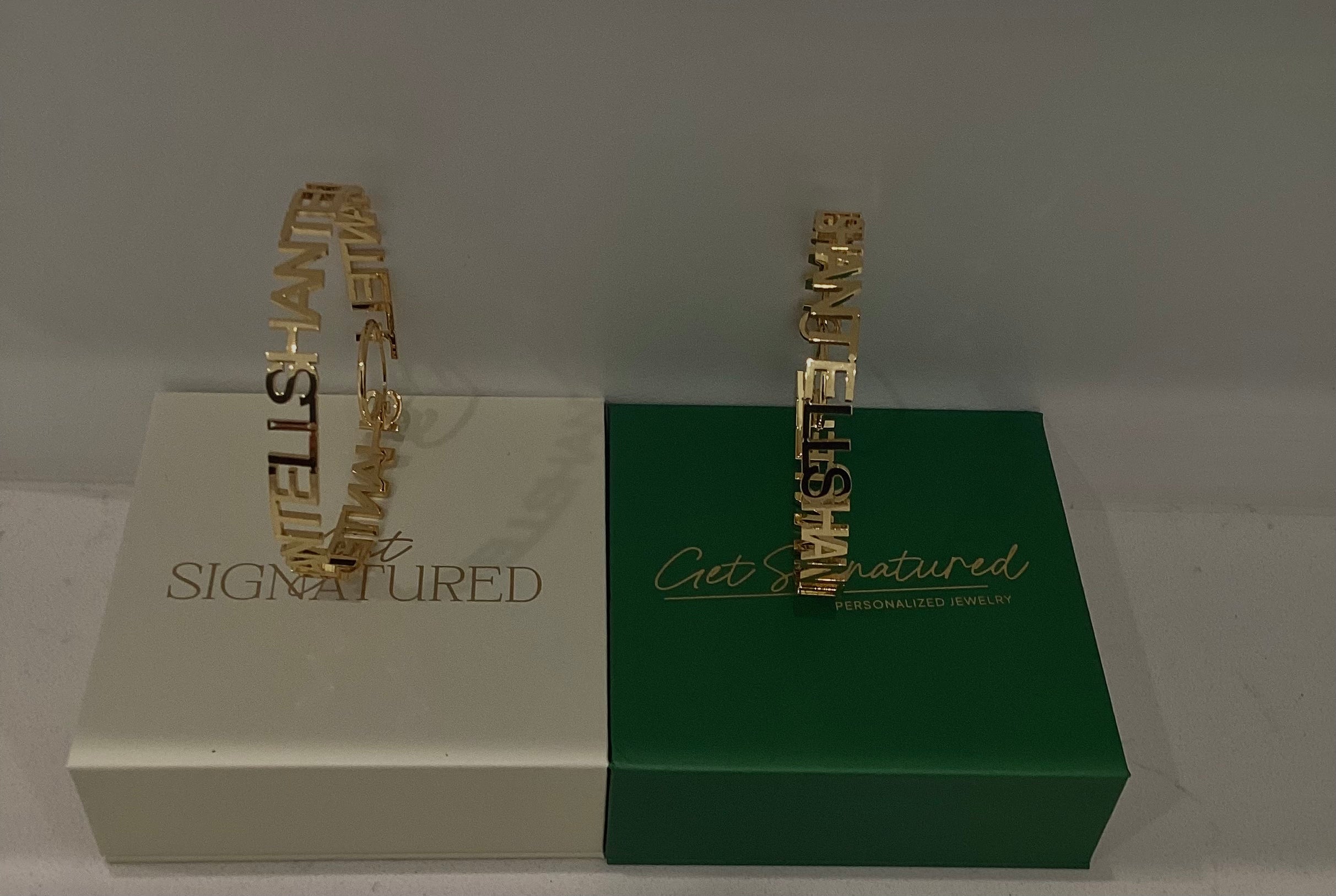 Ready-To-Ship Hoop Name Earrings