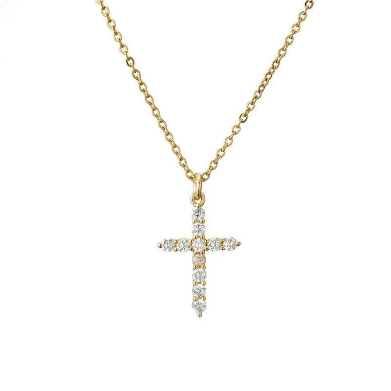 Diamond Cross Pendant Necklace