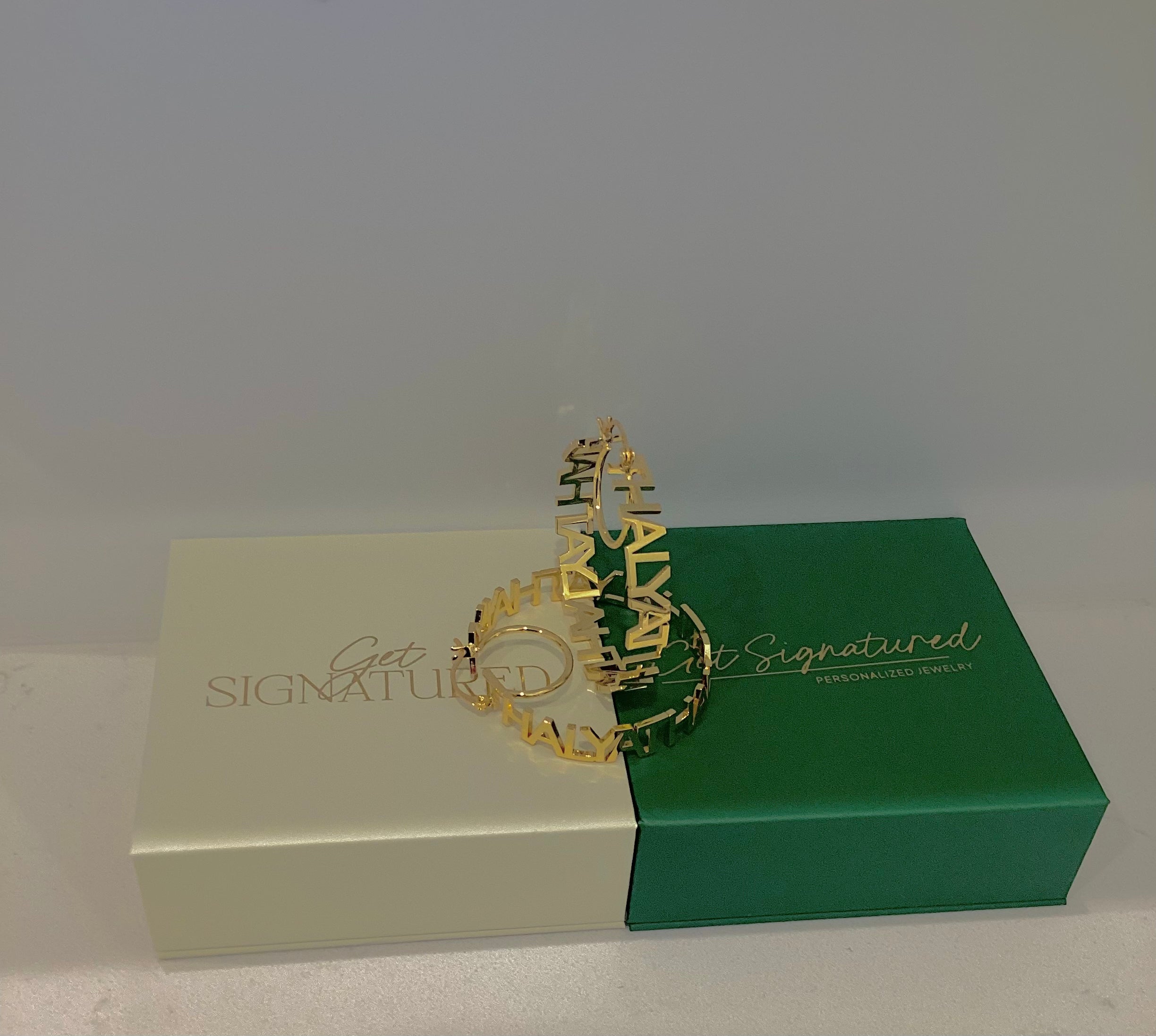 Ready-To-Ship Hoop Name Earrings