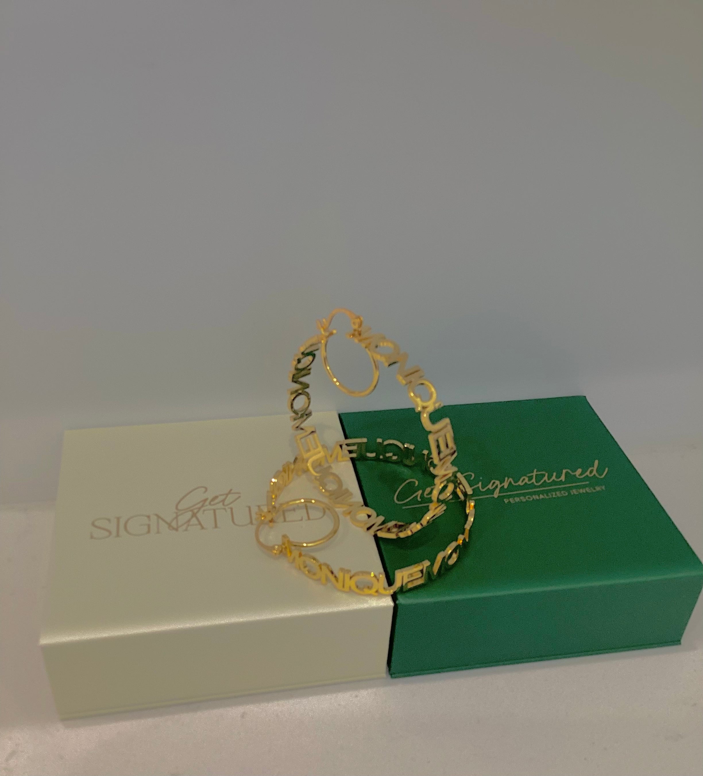 Ready-To-Ship Hoop Name Earrings