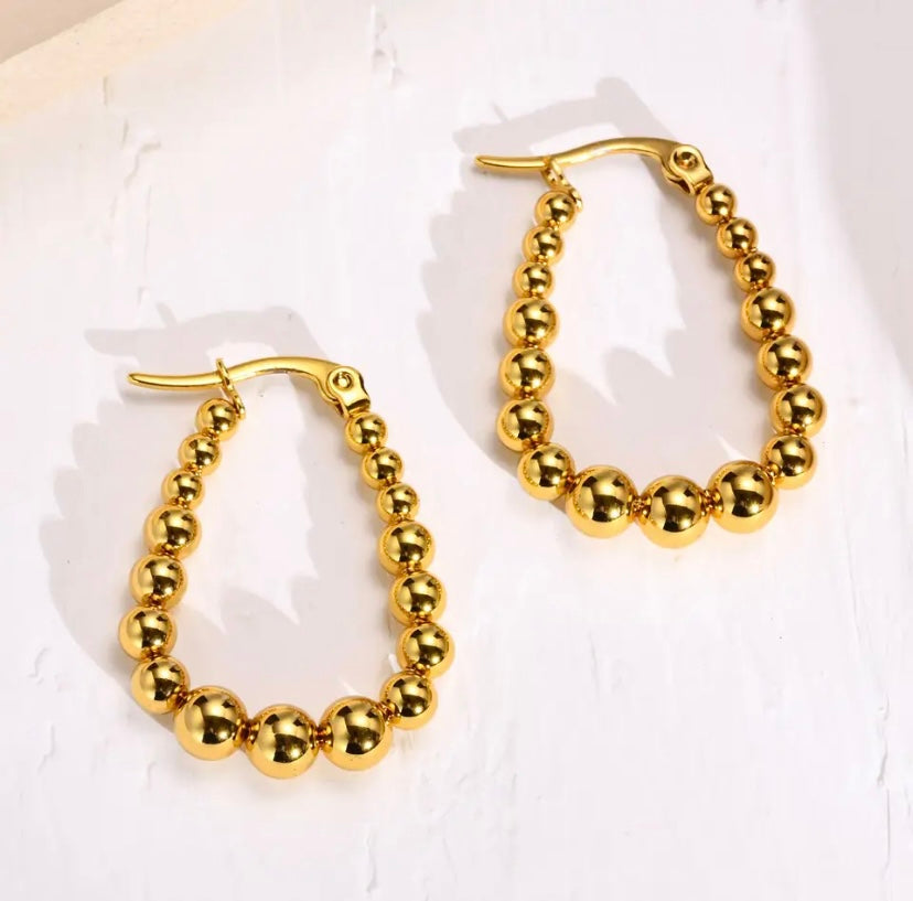 Bauble Beaded Hoops