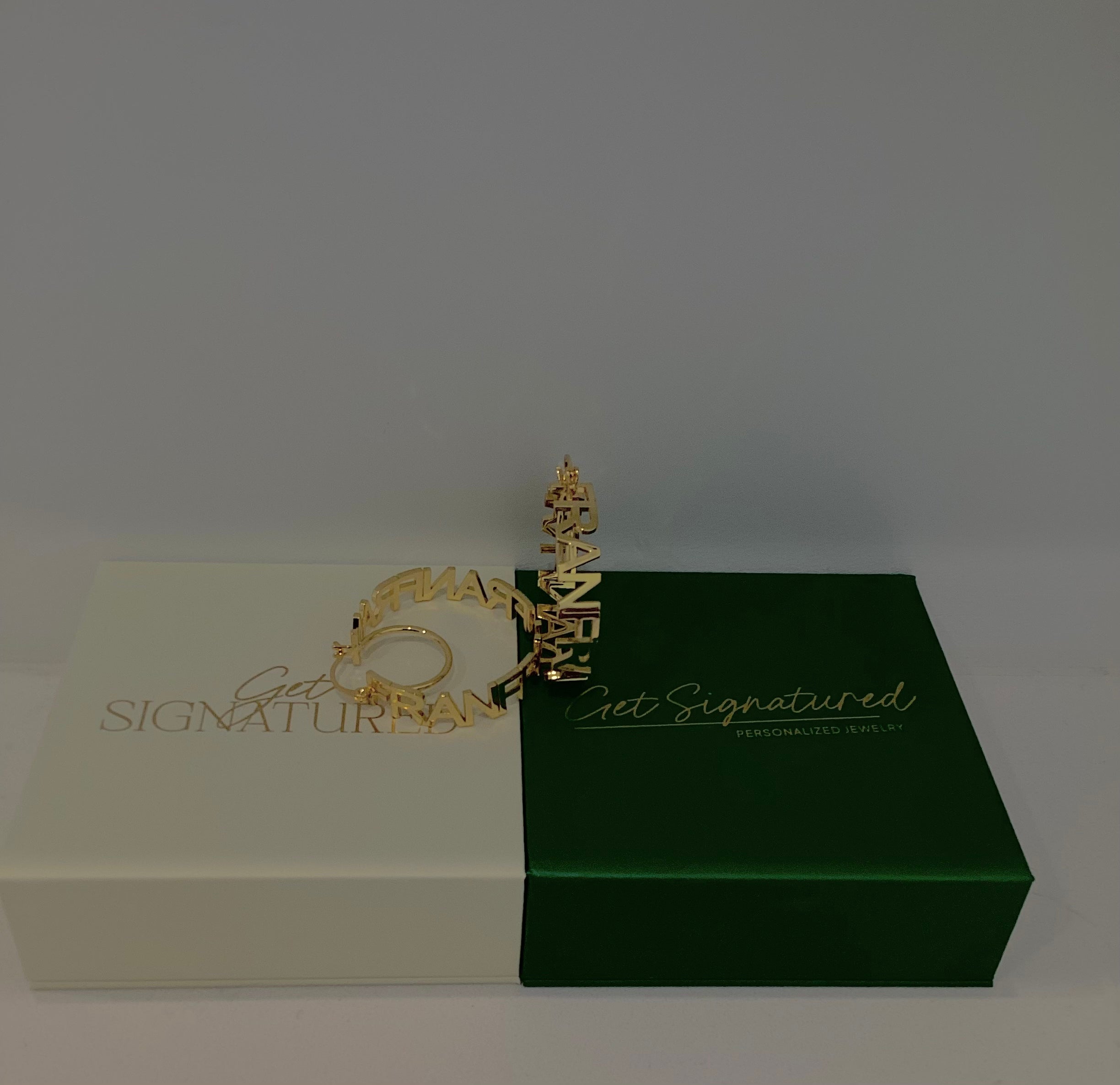 Ready-To-Ship Hoop Name Earrings