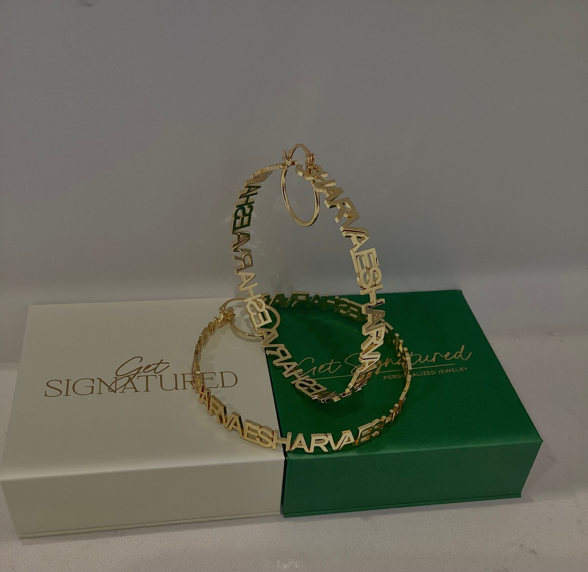 Ready-To-Ship Hoop Name Earrings