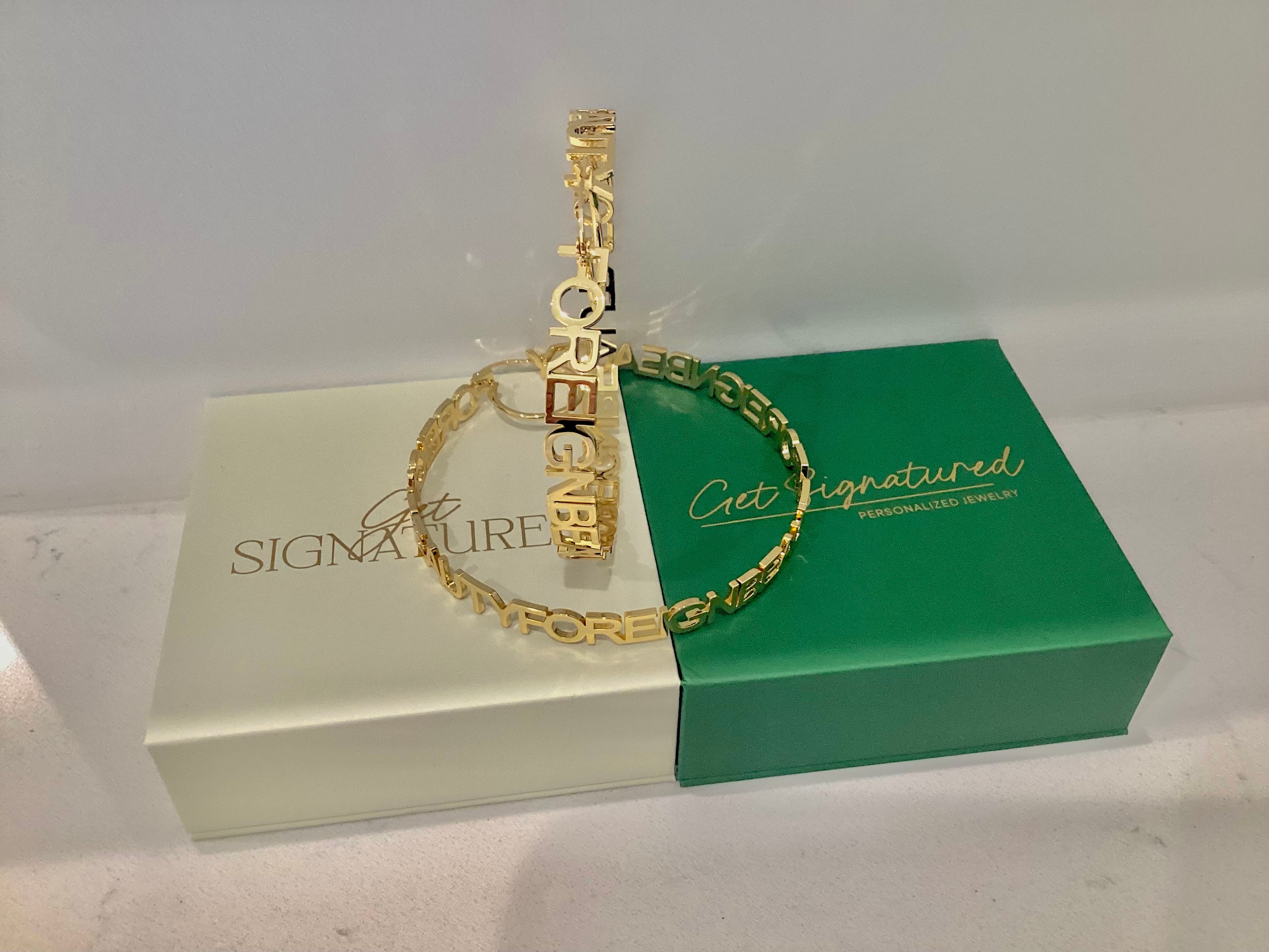 Ready-To-Ship Hoop Name Earrings