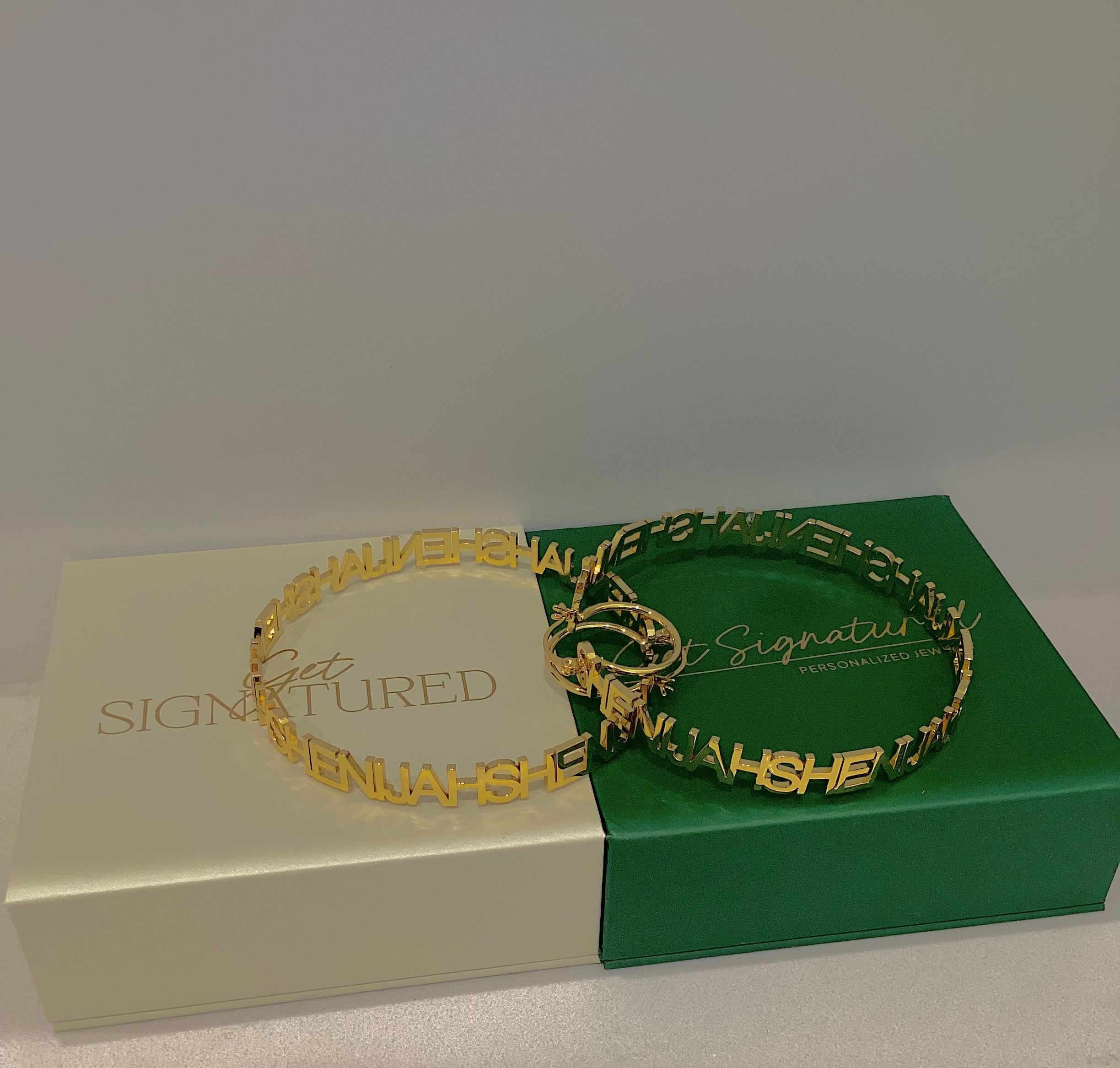 Ready-To-Ship Hoop Name Earrings