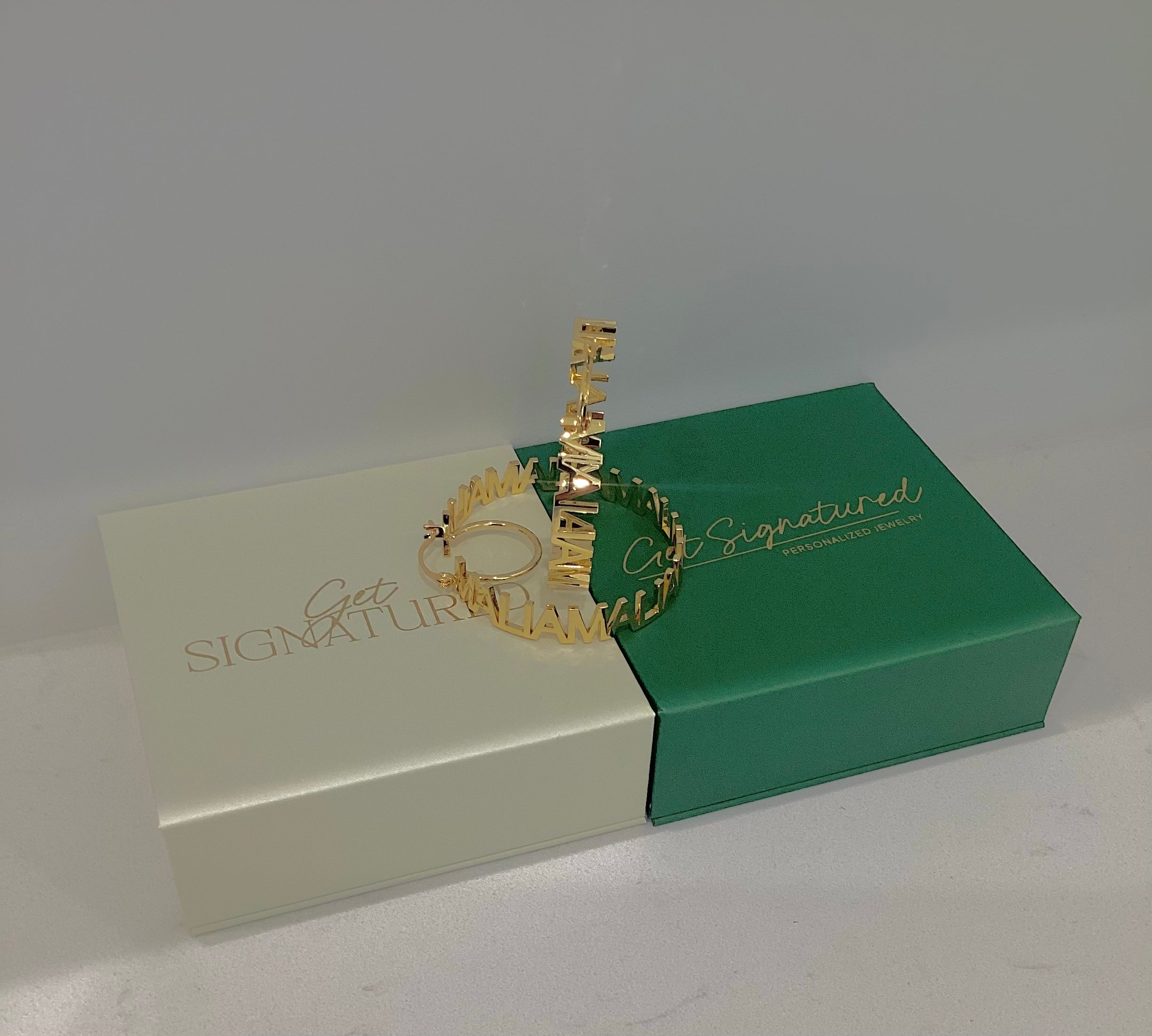 Ready-To-Ship Hoop Name Earrings