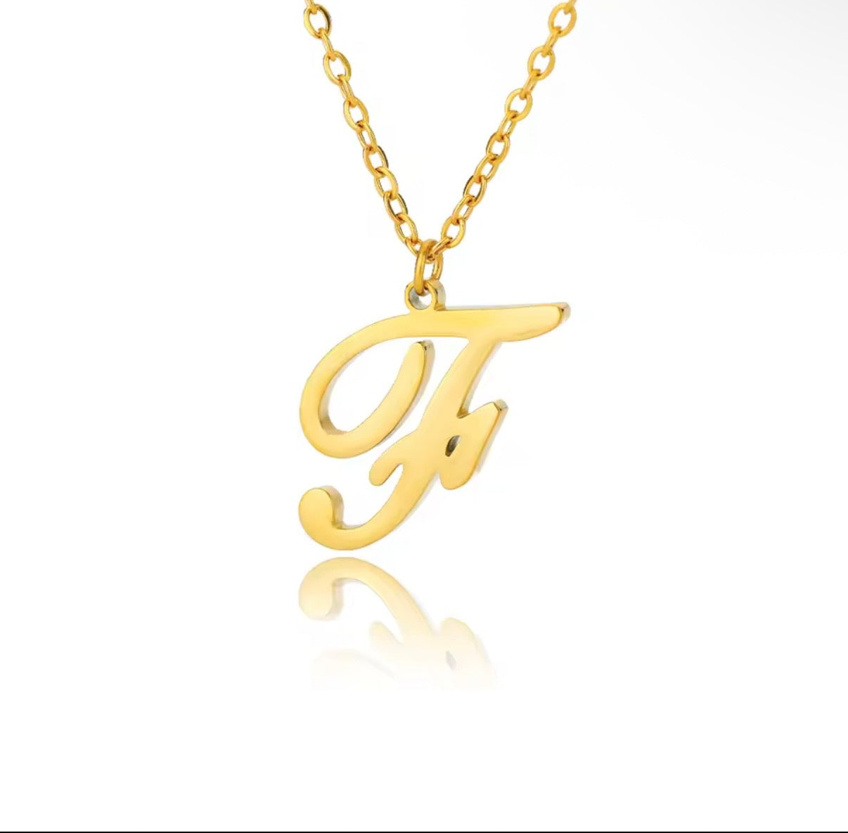 Script Initial Necklace