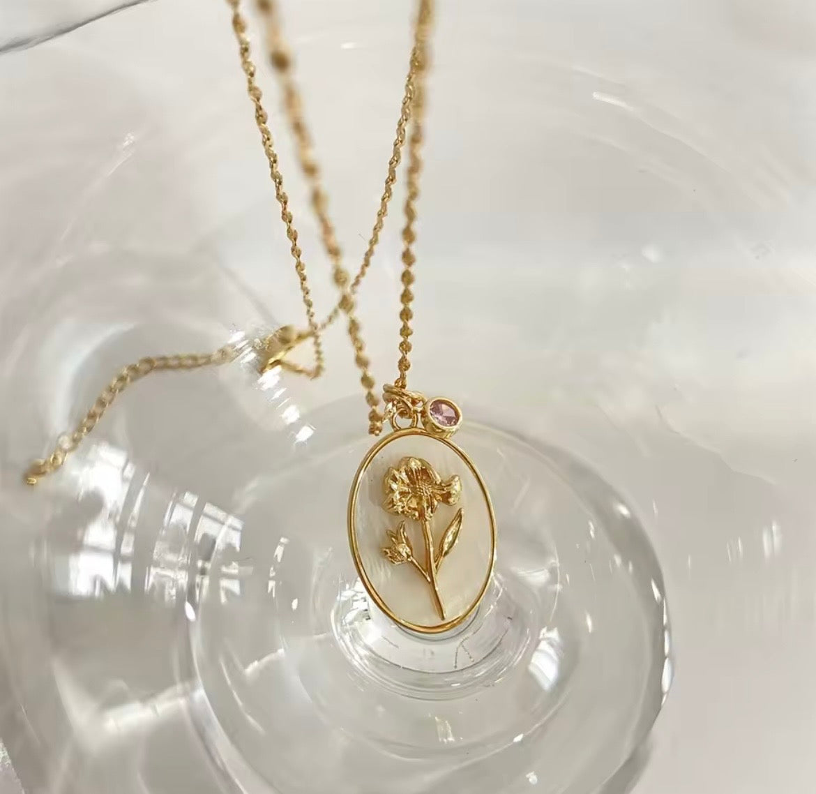 Birth Flower Necklace