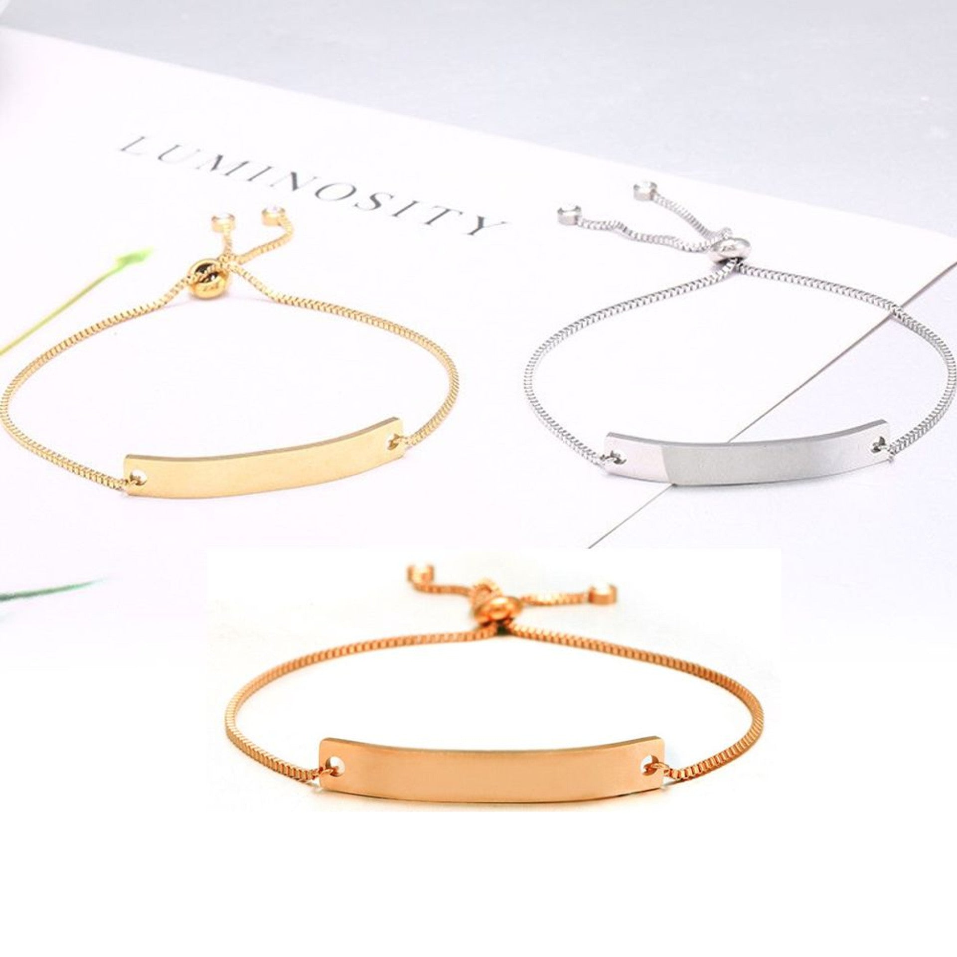 Engraved Name Plate Bracelet