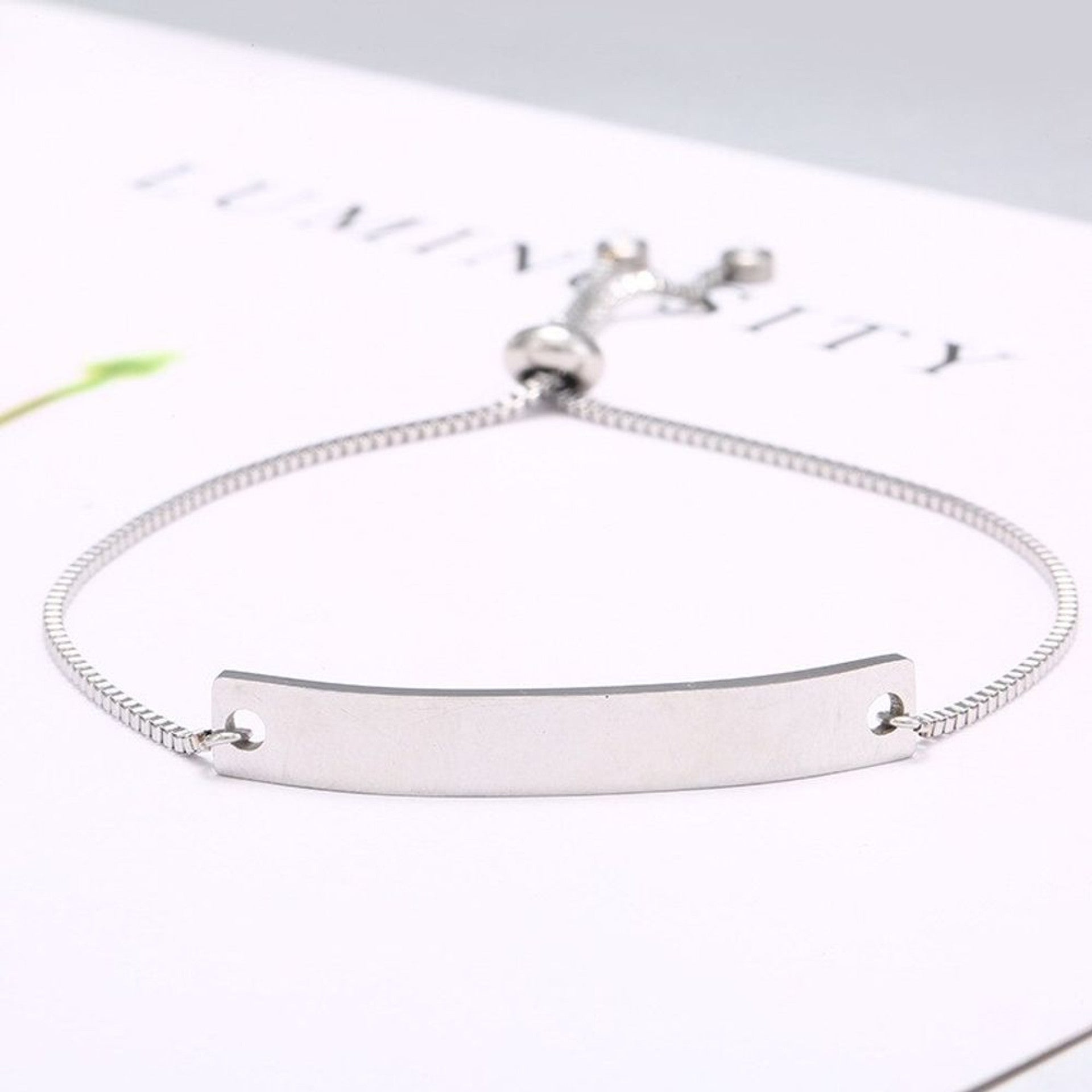 Engraved Name Plate Bracelet