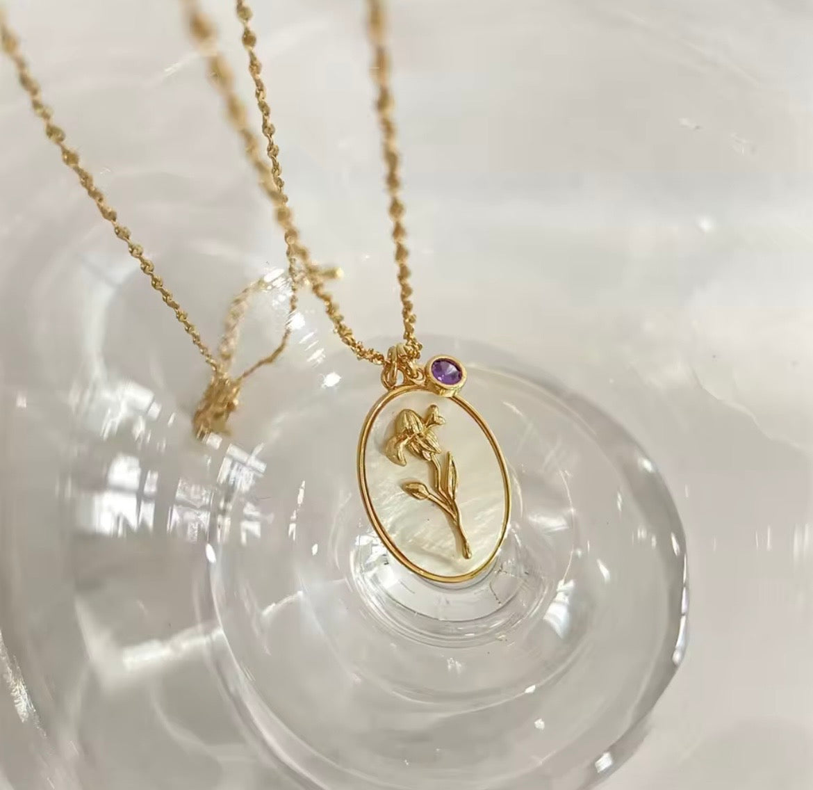 Birth Flower Necklace