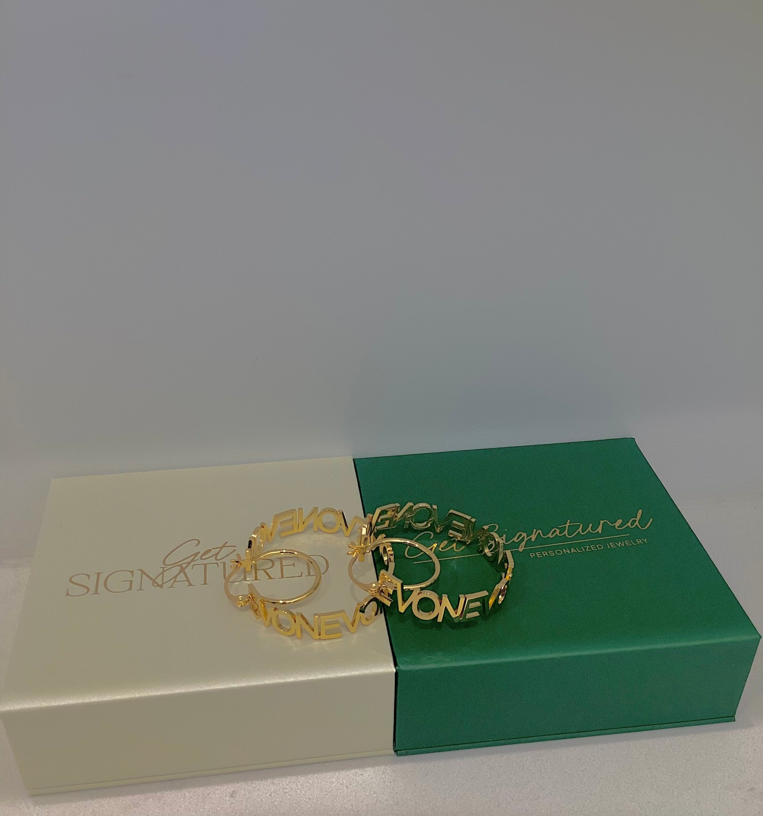 Ready-To-Ship Hoop Name Earrings