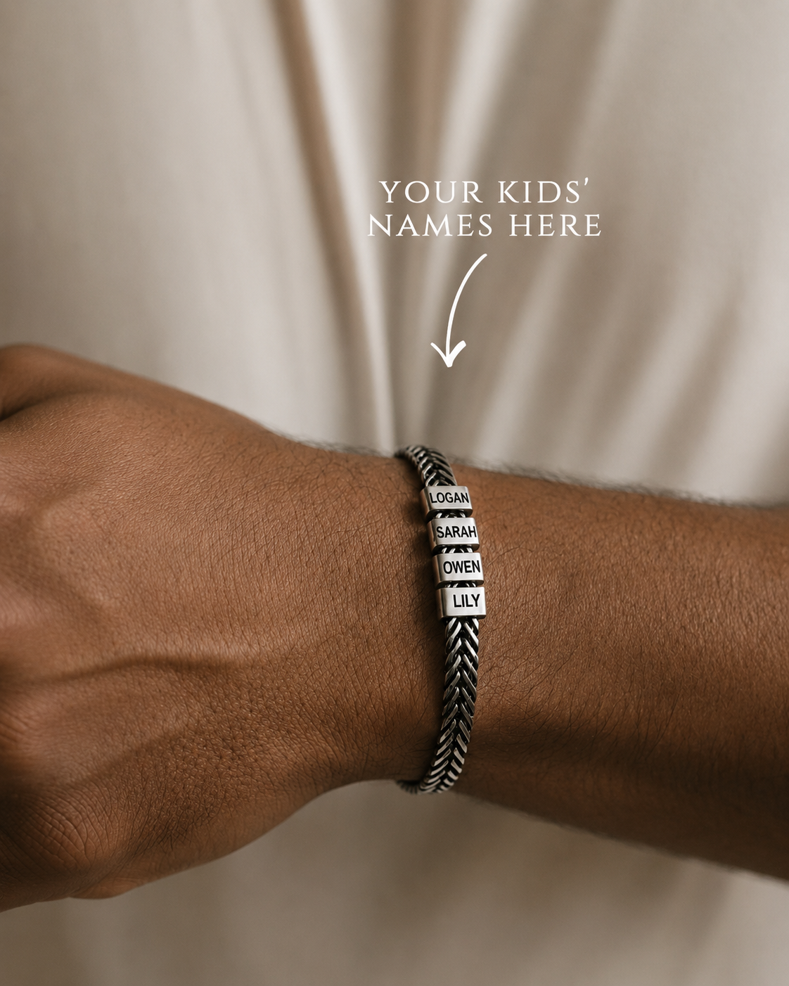 Classic Cuban Engraved Men's Bracelet