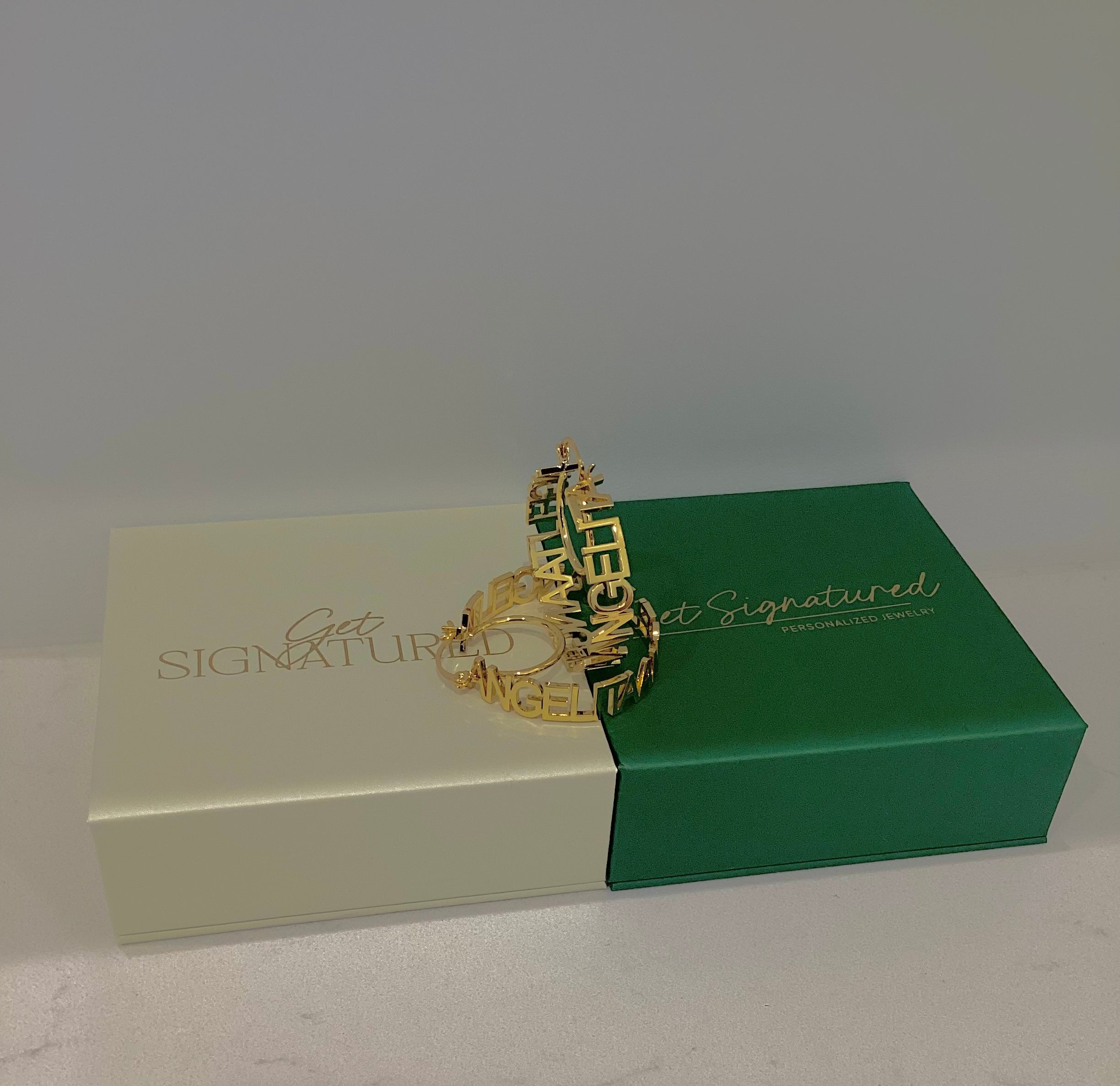 Ready-To-Ship Hoop Name Earrings