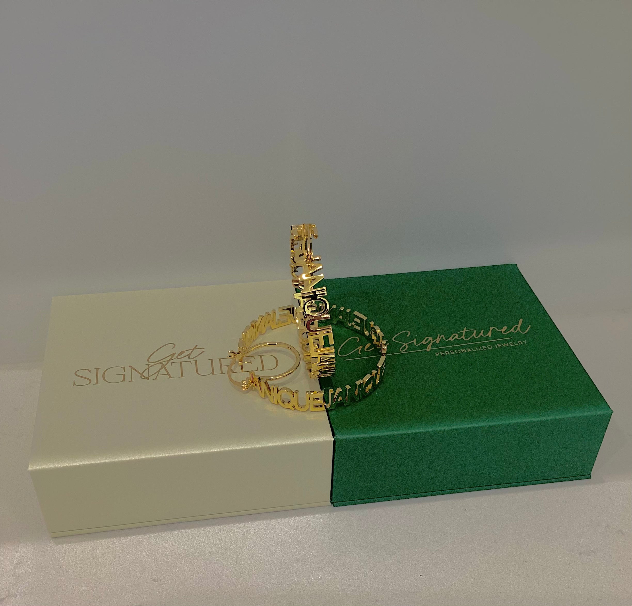 Ready-To-Ship Hoop Name Earrings