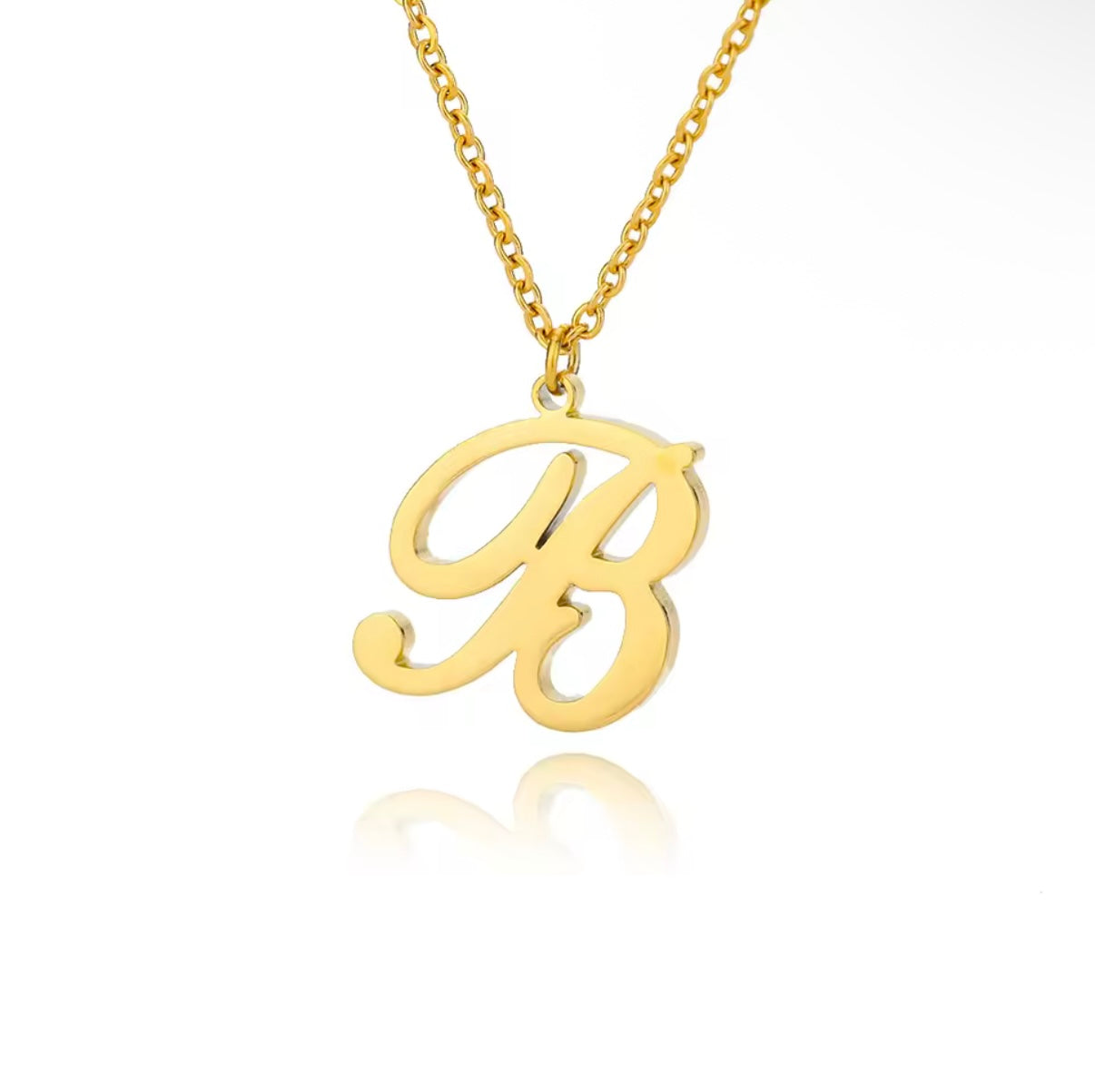 Script Initial Necklace