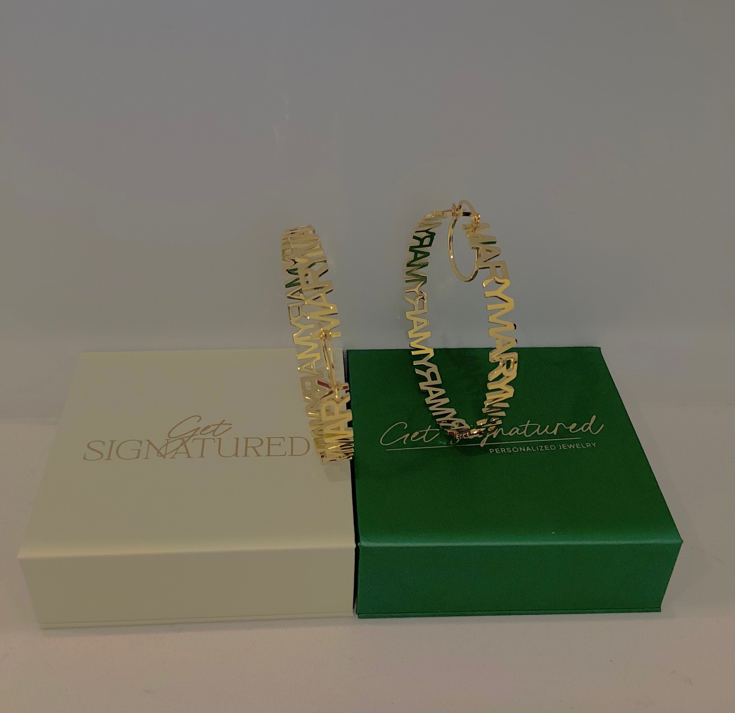 Ready-To-Ship Hoop Name Earrings