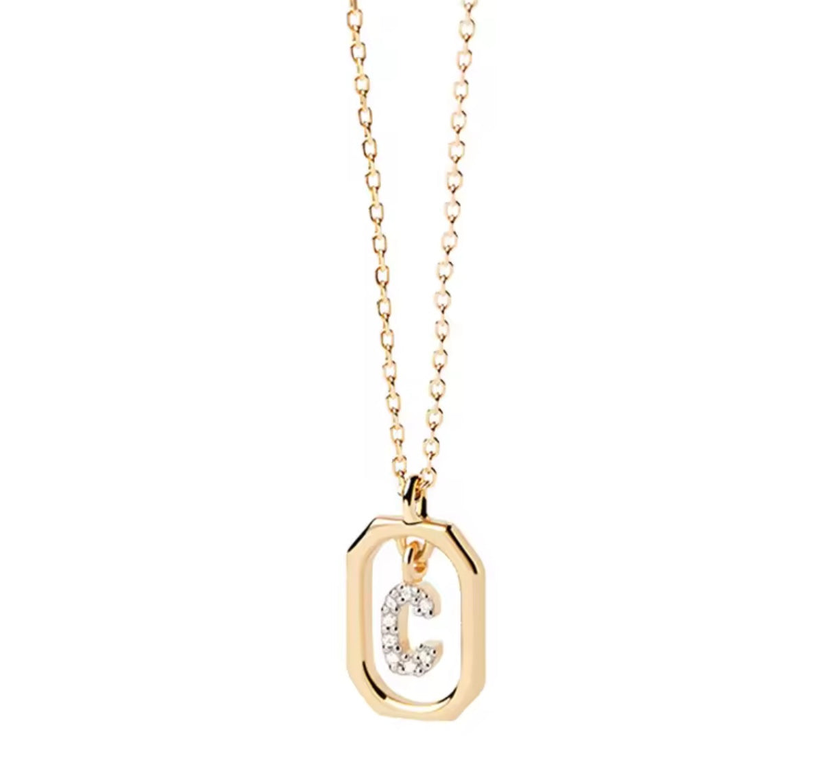 Diamond Initial Necklace