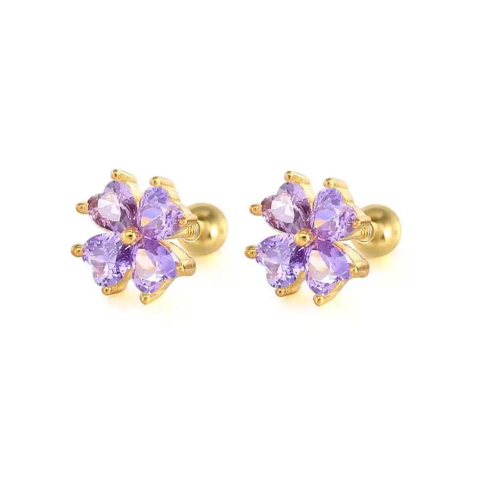 Purple Zircon Studs