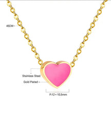 Load image into Gallery viewer, Heart Enamel Necklace
