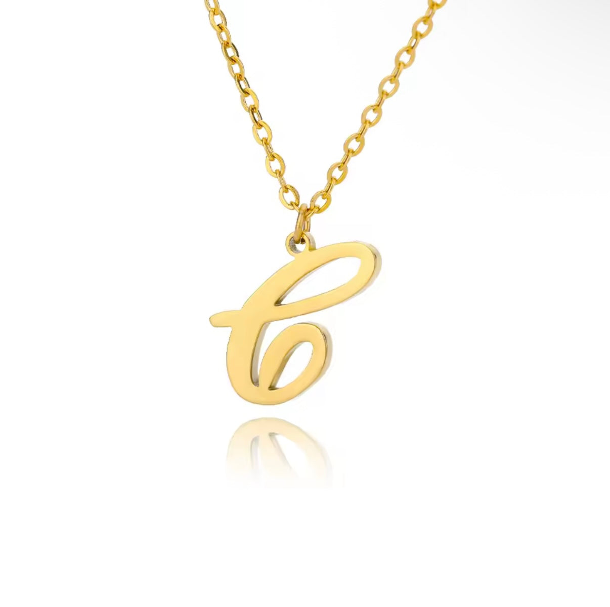 Script Initial Necklace