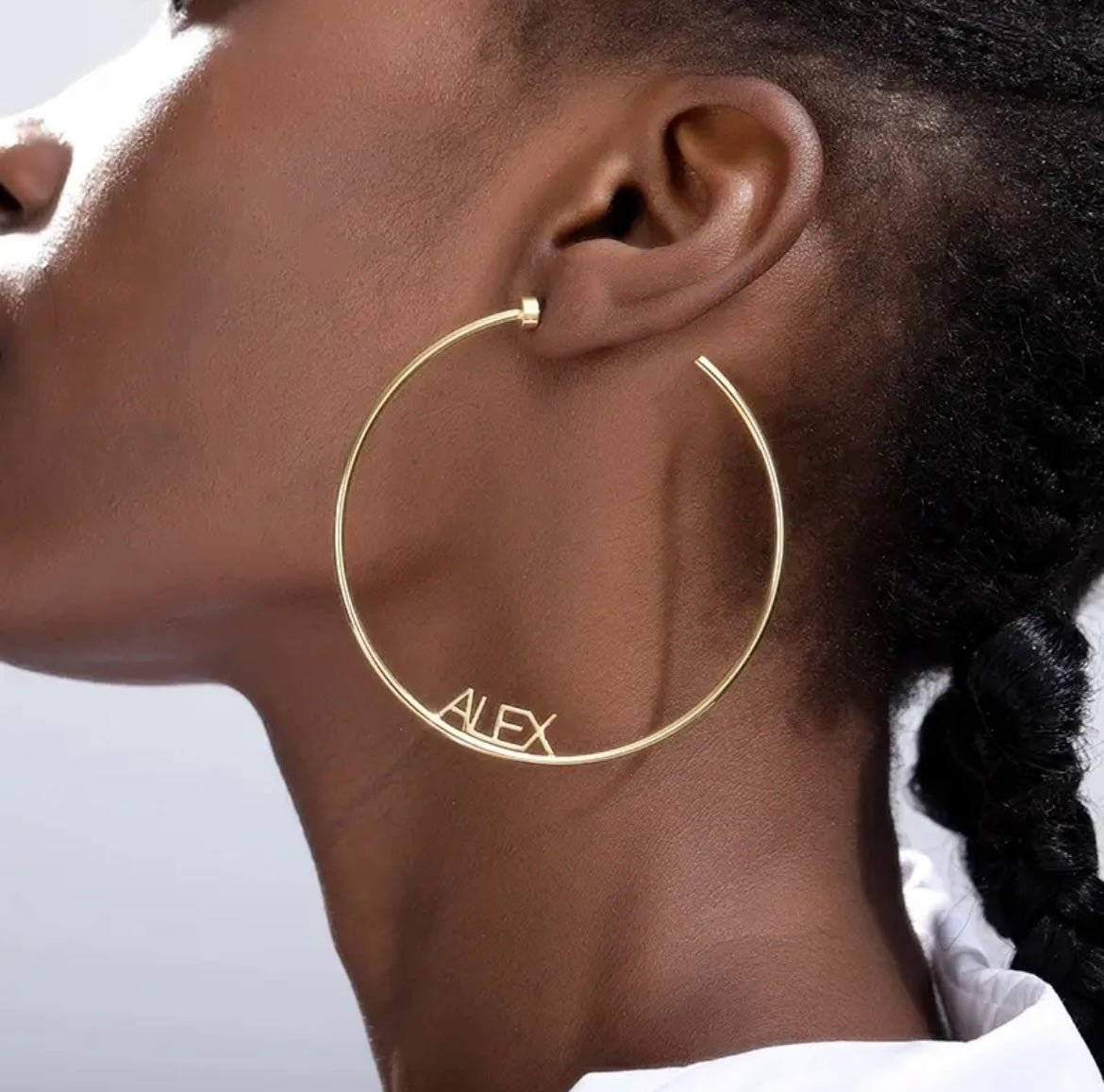 Classic Hoop Name Earrings