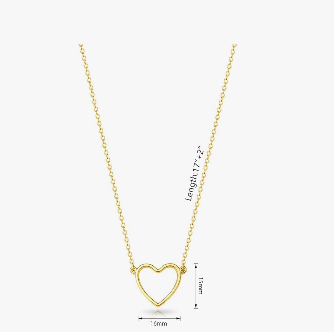 Signature Hollow Heart Necklace