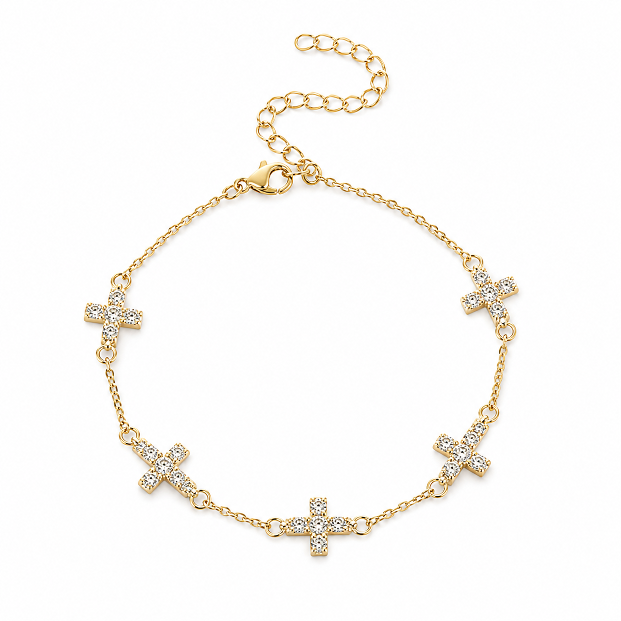 Mini Diamond Cross Bracelet