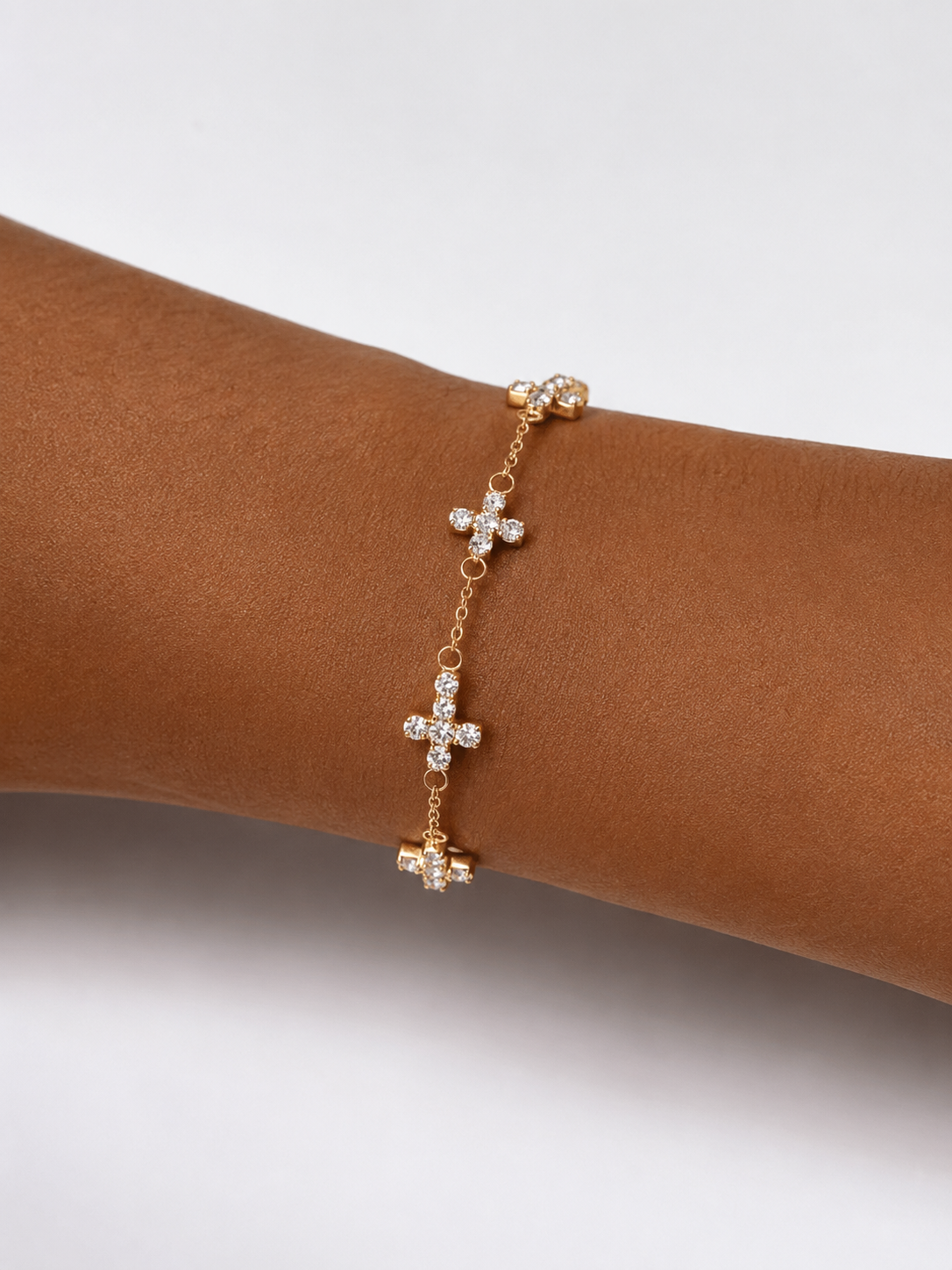 Mini Diamond Cross Bracelet