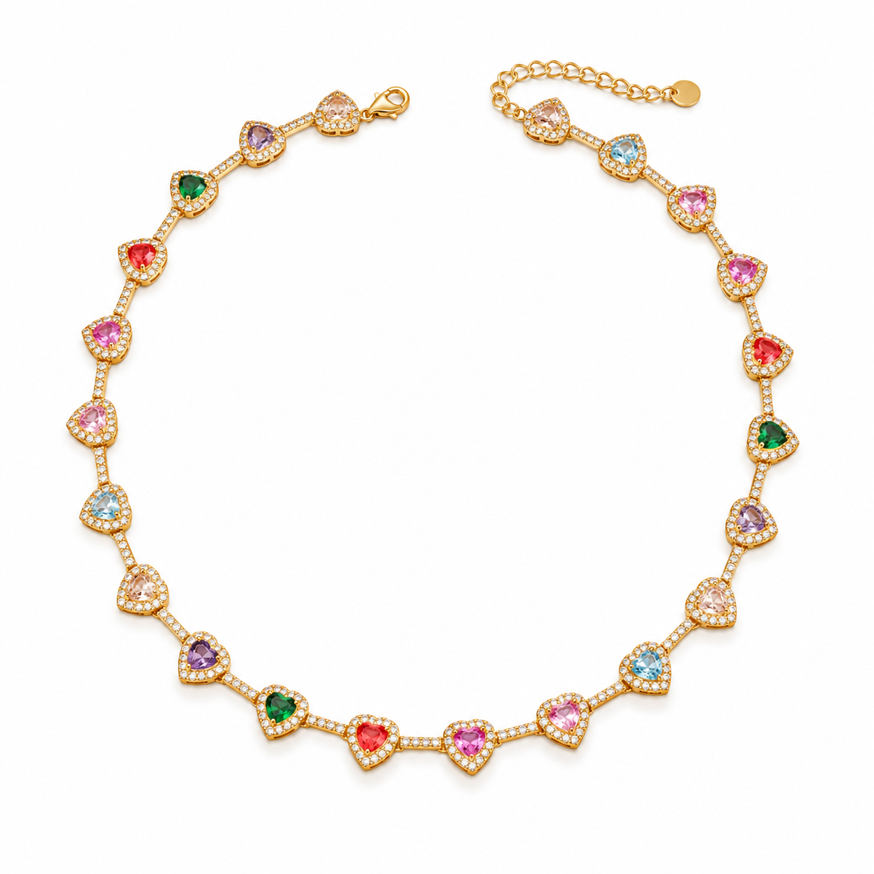Rainbow Heart Necklace