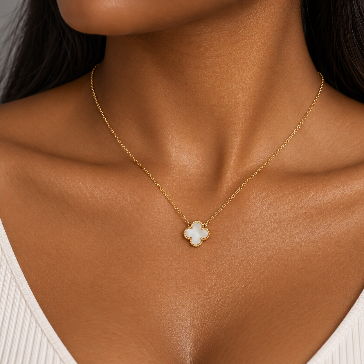 Pearl Clover Necklace