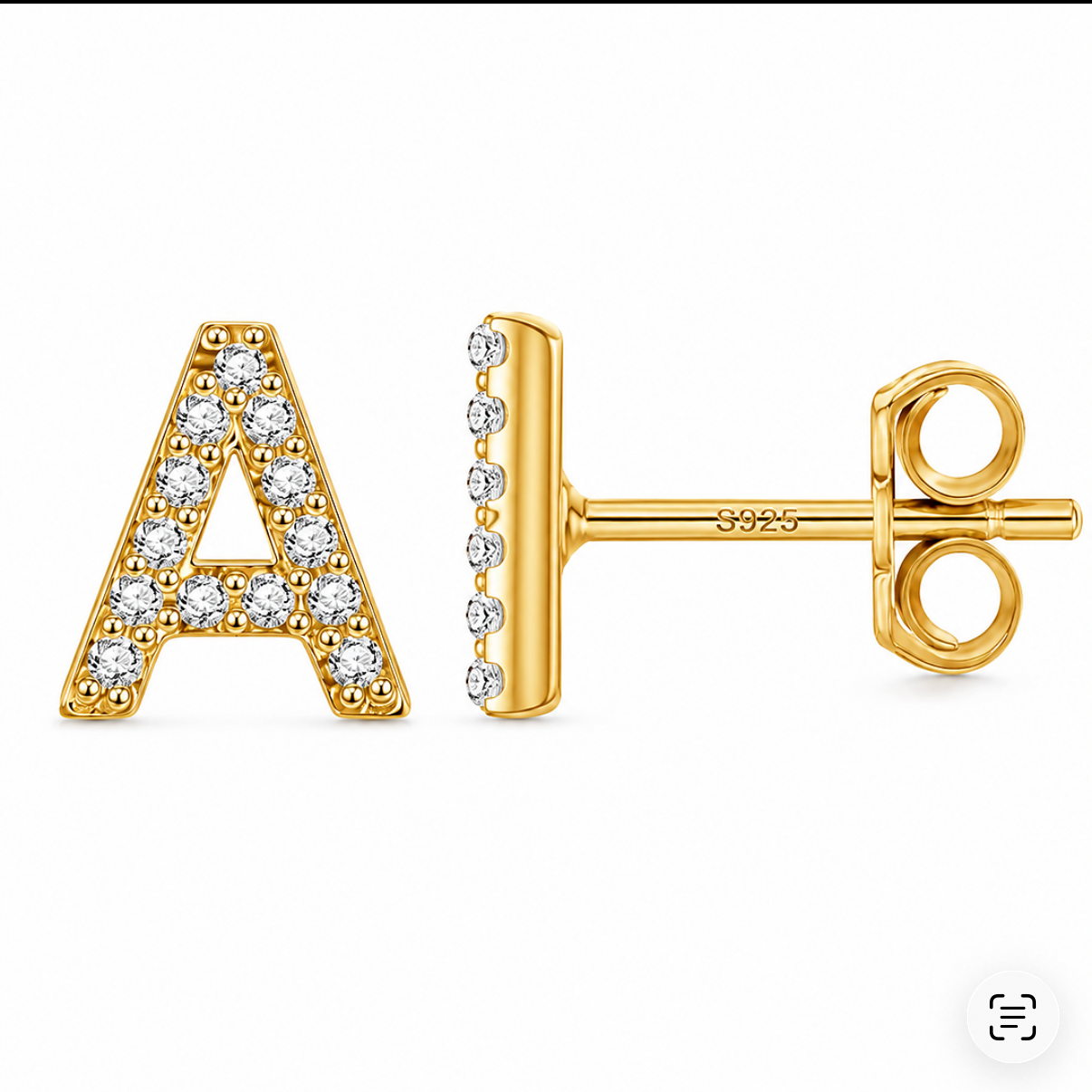 MINI-Initial Crystal Earrings