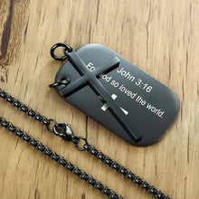 Load image into Gallery viewer, Cross Scripture Necklace
