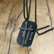 Load image into Gallery viewer, Cross Scripture Necklace
