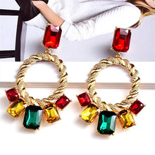 Load image into Gallery viewer, Colorful Rhinestone Earrings
