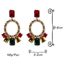 Load image into Gallery viewer, Colorful Rhinestone Earrings
