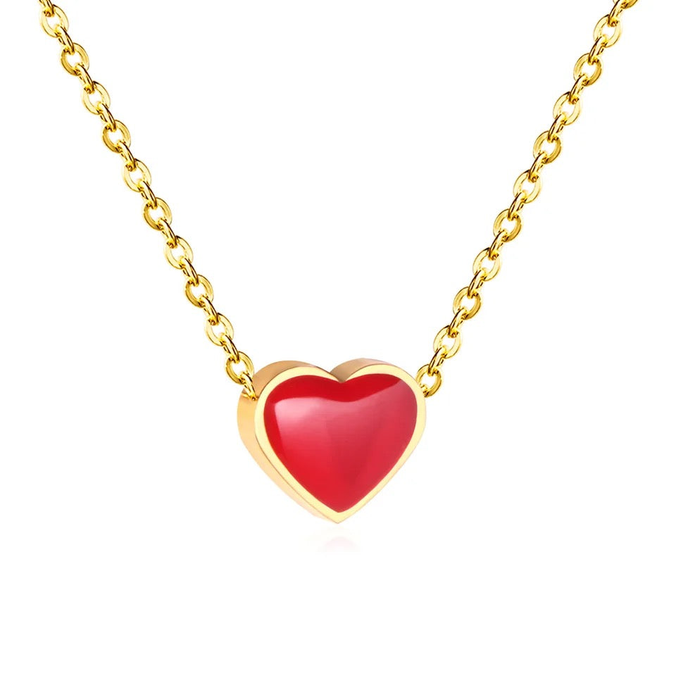 Heart Enamel Necklace