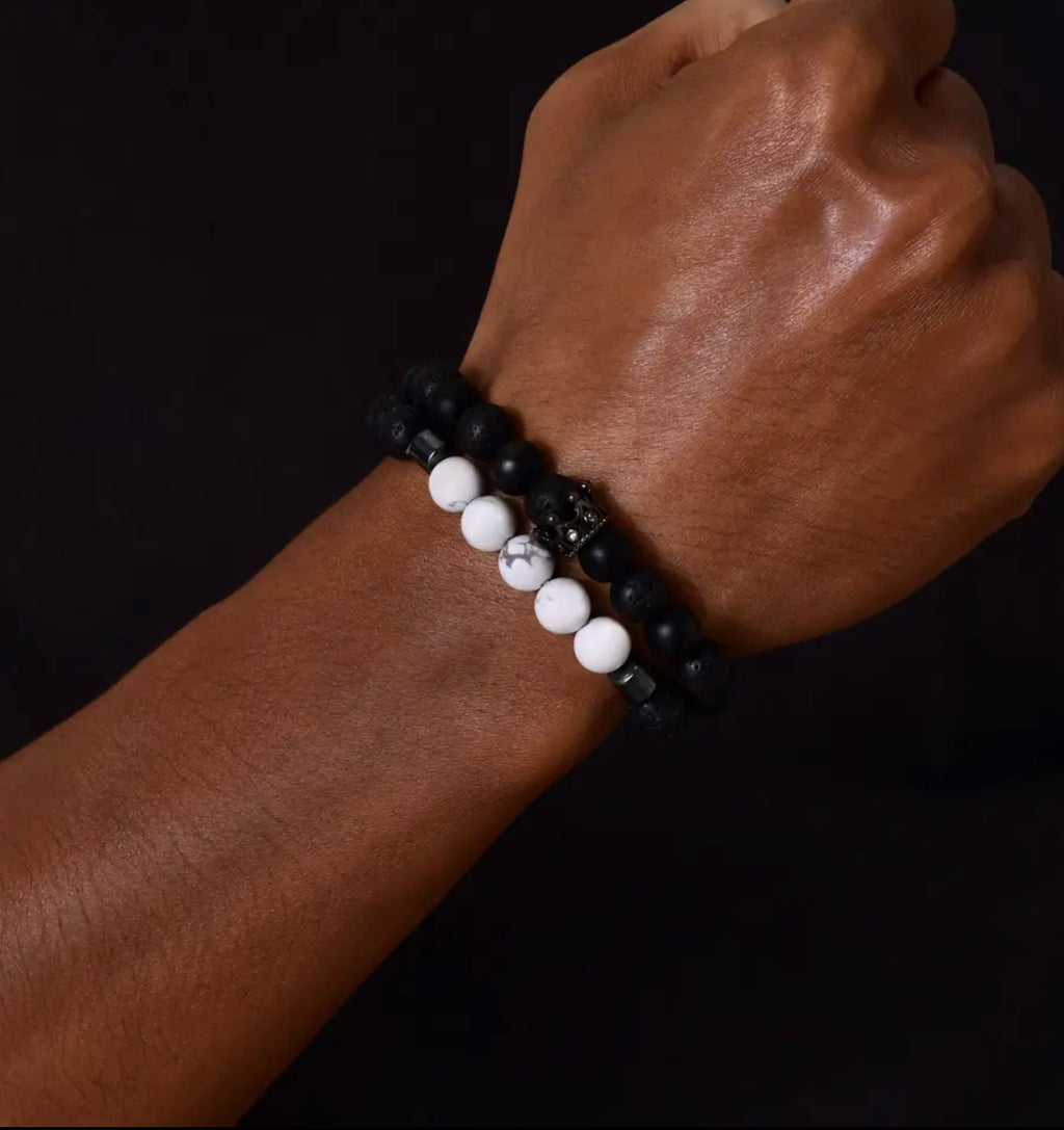 Natural Stone Beaded Bracelet for Men